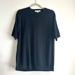 Pronto Uomo • 100% Silk Classic Black Short Sleeve Tee